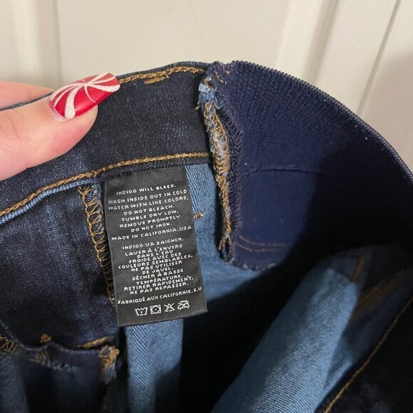 J Brand Womens Dark Wash Stretch Low Rise Skinny Maternity Jeans Size 27 - Picture 4 of 9